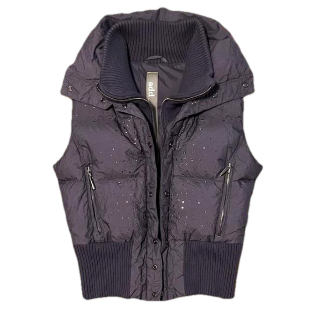 Add Down Goose Down Purple Rhinestone Vest